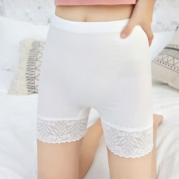 summer women's seamless lace safety lace safety pants clear crotch three-point leggings anti-exposure pants, Black;white
summer women's seamless lace safety lace safety pants clear crotch three-point leggings anti-exposure pants, Black;white