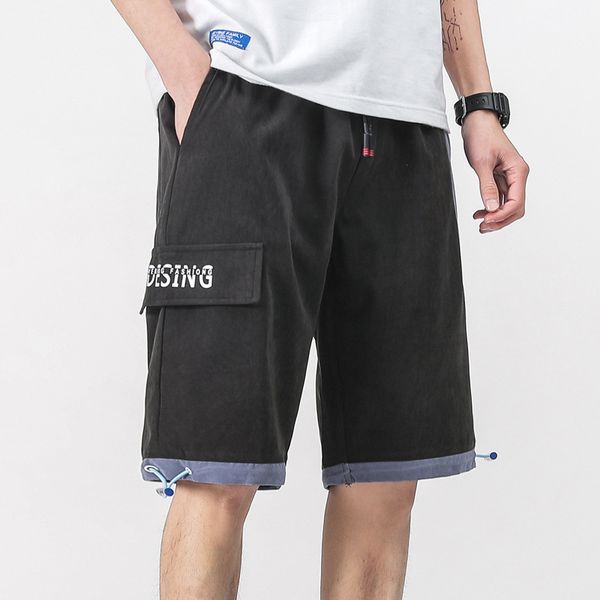 summer new men's all-match solid color casual shorts pants straight loose cropped trousers with belt, White;black
summer new men's all-match solid color casual shorts pants straight loose cropped trousers with belt, White;black