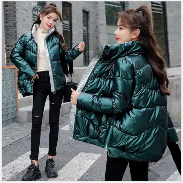 women's glossy waterproof jacket parka winter 2020 windproof warm female jackets cotton padded parkas fashion women coat g697, Black
women's glossy waterproof jacket parka winter 2020 windproof warm female jackets cotton padded parkas fashion women coat g697, Black