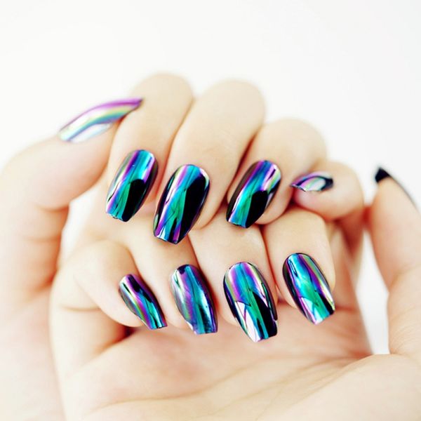 24pcs metallic зеркальный эффект поддельные ногти овальные супер голографическая синий фиолетовый 3d сплава ногти, Red;gold
24pcs metallic зеркальный эффект поддельные ногти овальные супер голографическая синий фиолетовый 3d сплава ногти, Red;gold
