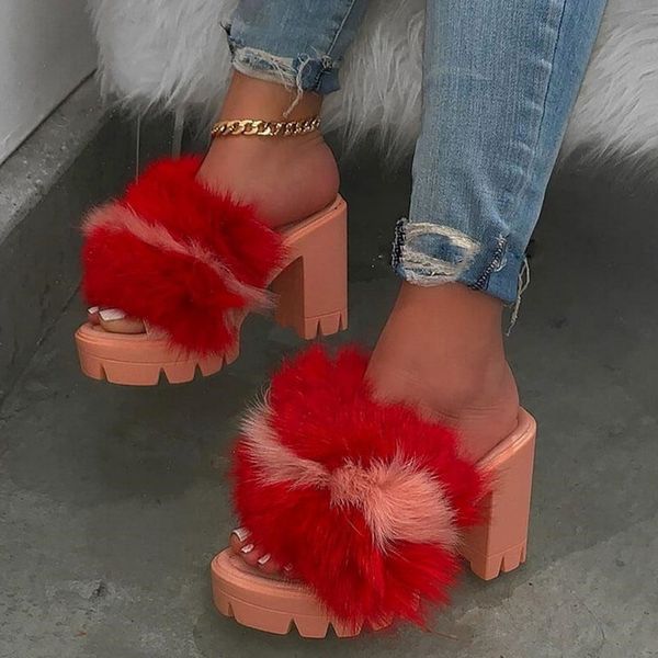 women's sandal 2020 summer high heels vintage plush fur slipper peep toe square heel wedge sandal shoes, Black
women's sandal 2020 summer high heels vintage plush fur slipper peep toe square heel wedge sandal shoes, Black