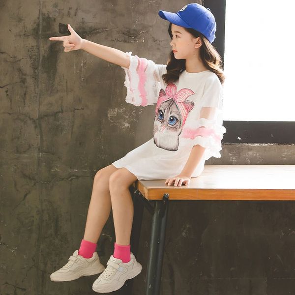 girls 2020 new fairy cat korean t-shirt t-shirt style children's wear hollow half sleeve long western style top, Blue
girls 2020 new fairy cat korean t-shirt t-shirt style children's wear hollow half sleeve long western style top, Blue