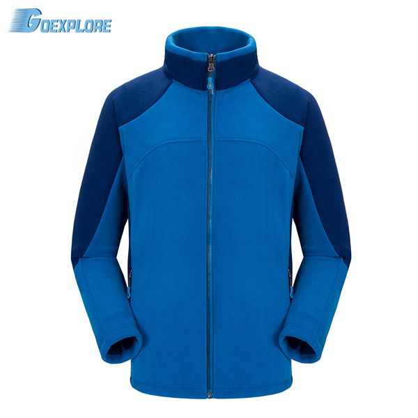 goexplore spring fleece jacket male brand windproof thermal anti-static hiking camping fishing outdoor fleece jacket for men, Blue;black 
goexplore spring fleece jacket male brand windproof thermal anti-static hiking camping fishing outdoor fleece jacket for men, Blue;black
