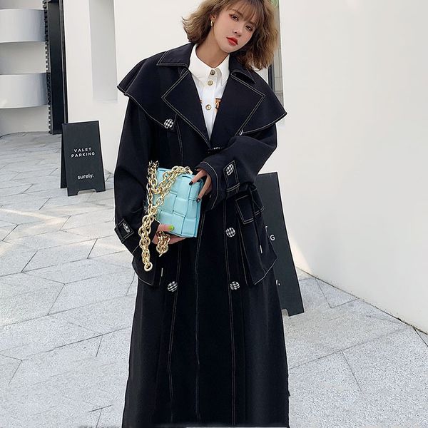2020 new autumn women fashion double breasted windbreaker female commute outwear ladies long section coat girls lapel jacket, Tan;black
2020 new autumn women fashion double breasted windbreaker female commute outwear ladies long section coat girls lapel jacket, Tan;black