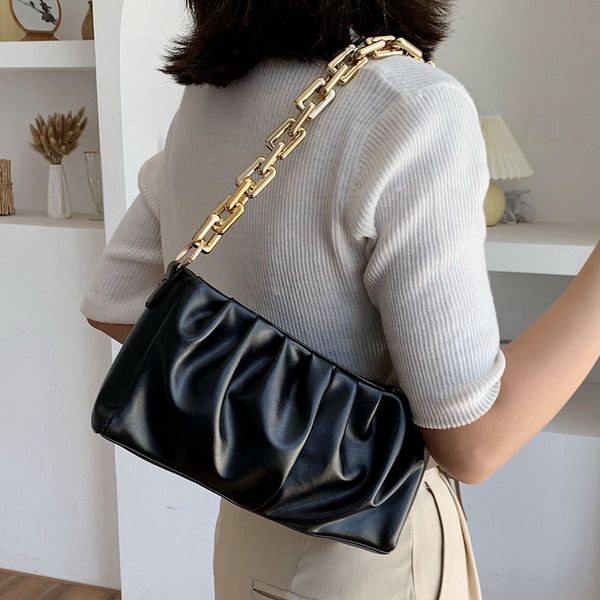 retro women bags solid color purse for women thick chain leather shoulder bag vintage hobo bag femal bolsos luxury handbag
retro women bags solid color purse for women thick chain leather shoulder bag vintage hobo bag femal bolsos luxury handbag
