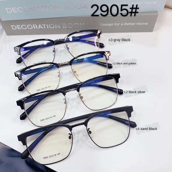 new metal eyebrow frame men's and women's web myopia red glasses frame myopia glasses 2905, Silver
new metal eyebrow frame men's and women's web myopia red glasses frame myopia glasses 2905, Silver