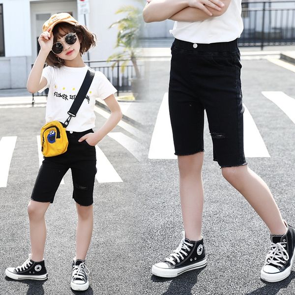 2020 new girl casual stretch medium pants trousers and trousers big children fashion korean style black stretch five pants fashion, Blue
2020 new girl casual stretch medium pants trousers and trousers big children fashion korean style black stretch five pants fashion, Blue