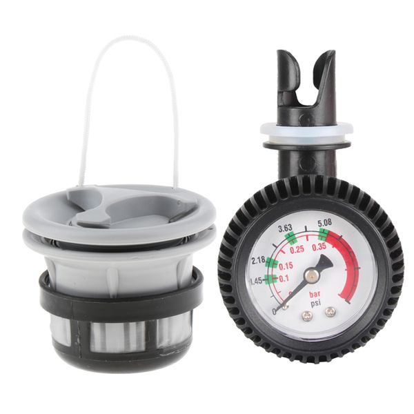 pressure gauge indicator & air valve w/ cap for inflatable kayak canoe sup 
pressure gauge indicator & air valve w/ cap for inflatable kayak canoe sup