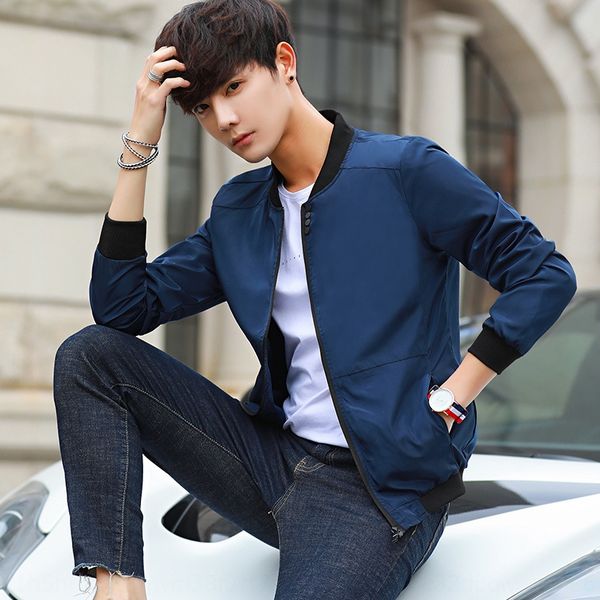 spring and autumn thin men's baseball collar solid color baseball slim jacket large size casual all-match trendy jacket, Black;brown
spring and autumn thin men's baseball collar solid color baseball slim jacket large size casual all-match trendy jacket, Black;brown