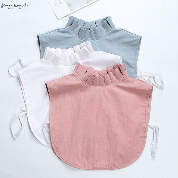white shirt fake collar women fake collar blouse shirt female casual ladies streetwear pink fake collar q1148