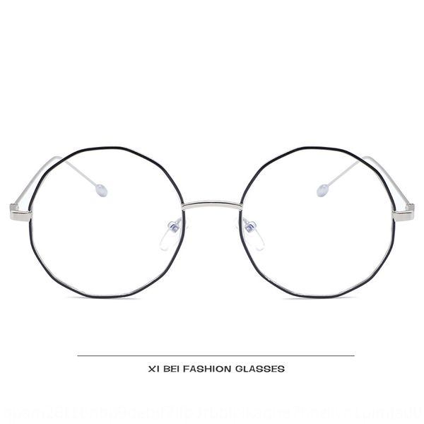 fashionable octagonal polygon plain octagonal irregular men's and women's big frame round glasses frame blue film plain glasses ti, Silver
fashionable octagonal polygon plain octagonal irregular men's and women's big frame round glasses frame blue film plain glasses ti, Silver