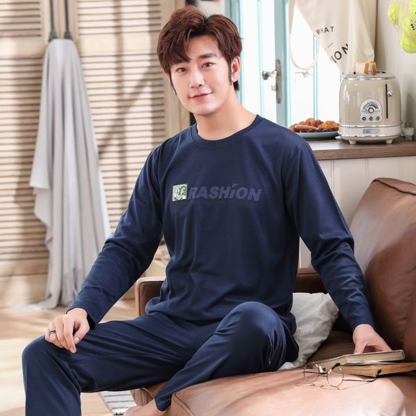 219.1# pajamas men's long-sleeved cotton autumn youth leisure men's autumn home wear pullover pajamas pullover suit, Blue;red
219.1# pajamas men's long-sleeved cotton autumn youth leisure men's autumn home wear pullover pajamas pullover suit, Blue;red