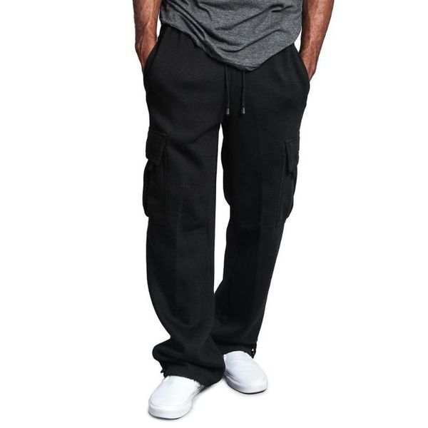 men's pants 2021 spring autumn men long splicing overalls casual pocket male sport work elastic waist loose trouser, Black
men's pants 2021 spring autumn men long splicing overalls casual pocket male sport work elastic waist loose trouser, Black