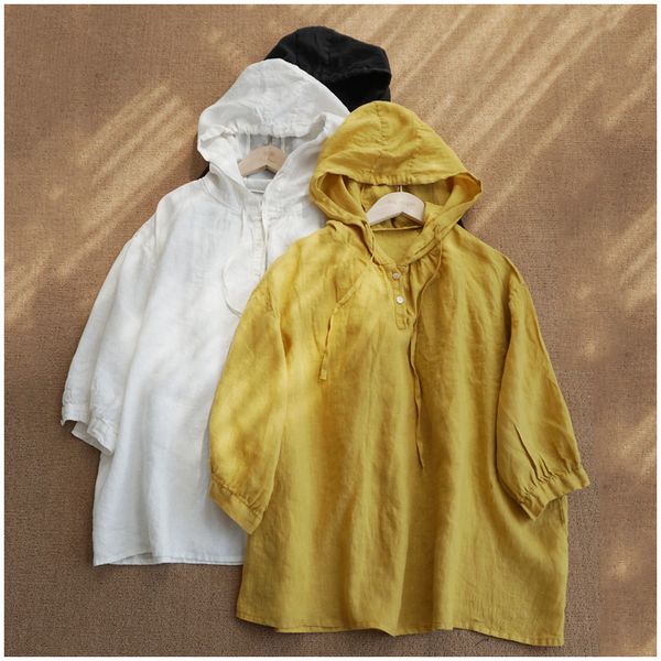 pure linen loose hooded sunscreen clothes lightweight medium and long 7-point sleeve sunscreen clothes 528, White
pure linen loose hooded sunscreen clothes lightweight medium and long 7-point sleeve sunscreen clothes 528, White