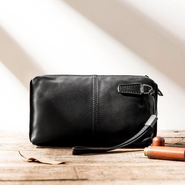 aber leather handbag men's soft leather retro casual long wallet men's first layer leather zipper wallet phone bag female vinta, Red;black
aber leather handbag men's soft leather retro casual long wallet men's first layer leather zipper wallet phone bag female vinta, Red;black