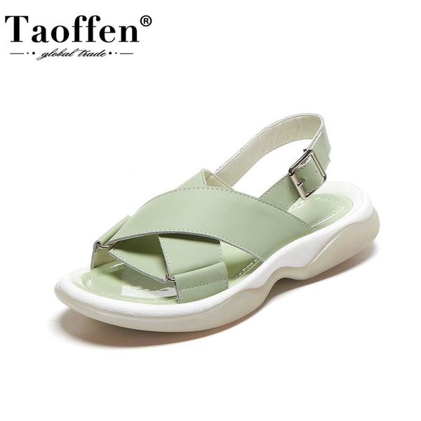 taoffen genuine leather sandals simple summer women shoes low flat heels shoes buckle casual lady footwear size 35-42, Black
taoffen genuine leather sandals simple summer women shoes low flat heels shoes buckle casual lady footwear size 35-42, Black
