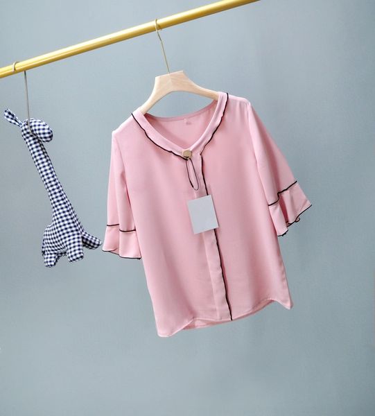 oxvve women's solid chiffon soft stitching contrast color half v-neck short sleeve korean style summer new fashion women's product, White
oxvve women's solid chiffon soft stitching contrast color half v-neck short sleeve korean style summer new fashion women's product, White