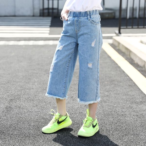 h5tm0 summer clothes 2020 new fashion foreign style hole-piercing jeans female children all-match capri pants jeans wear children's chi, Blue
h5tm0 summer clothes 2020 new fashion foreign style hole-piercing jeans female children all-match capri pants jeans wear children's chi, Blue