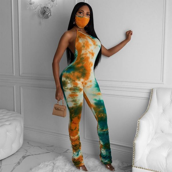 2020 sleeveless tie dye halter bandage jumpsuit summer women fashion streetwear sacked pants ruched trousers, Black;white
2020 sleeveless tie dye halter bandage jumpsuit summer women fashion streetwear sacked pants ruched trousers, Black;white