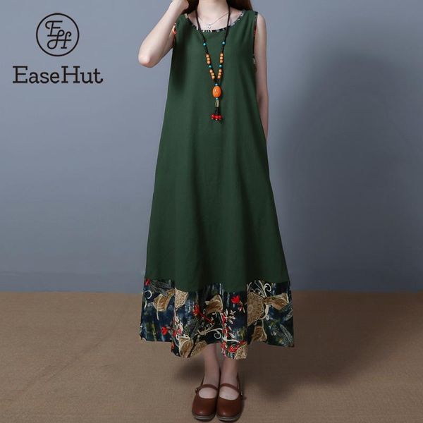 easehut vintage ethnic women maxi printed dress casual patchwork o-neck sleeveless pockets loose sundress vestido robe dresses, Black;gray
easehut vintage ethnic women maxi printed dress casual patchwork o-neck sleeveless pockets loose sundress vestido robe dresses, Black;gray