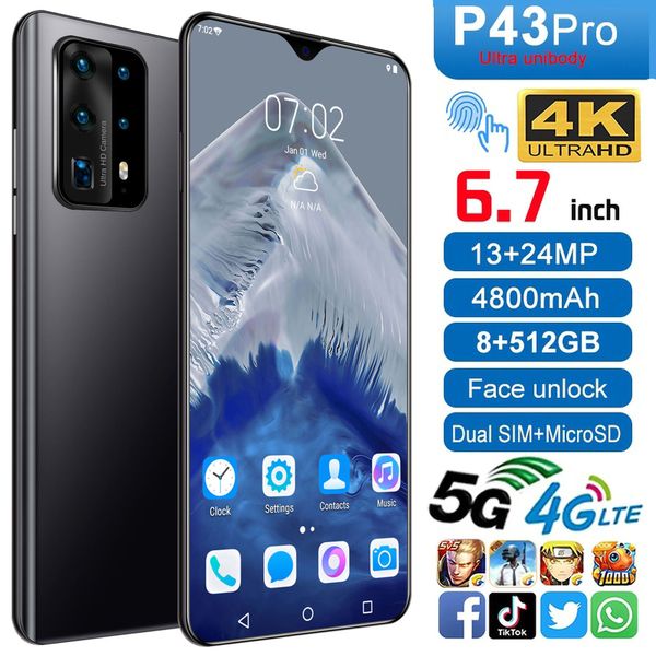 p43pro new cross-border explosive android smartphone 6.7-inch water drop screen domestic oem mobile phone issued overseas
p43pro new cross-border explosive android smartphone 6.7-inch water drop screen domestic oem mobile phone issued overseas