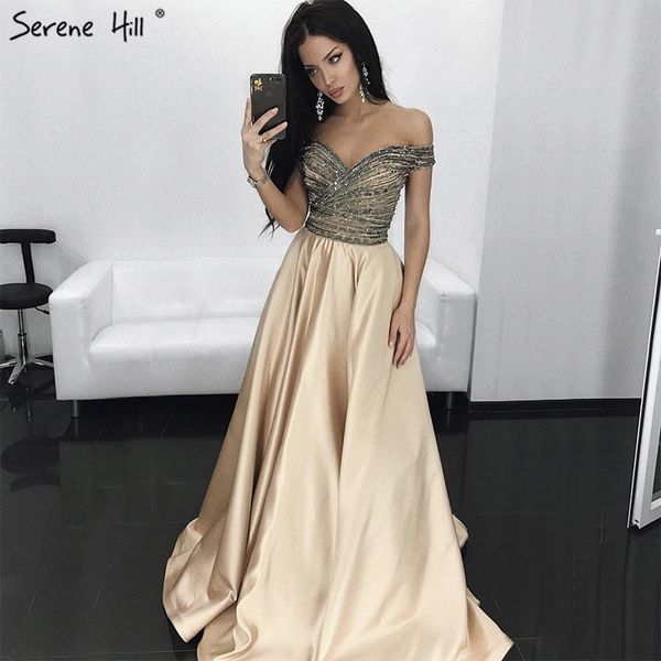 off shouler beading fashion luxury a-line prom dress diamond crystal satin evening party dresses 2020 serene hill dla6252, White;black
off shouler beading fashion luxury a-line prom dress diamond crystal satin evening party dresses 2020 serene hill dla6252, White;black