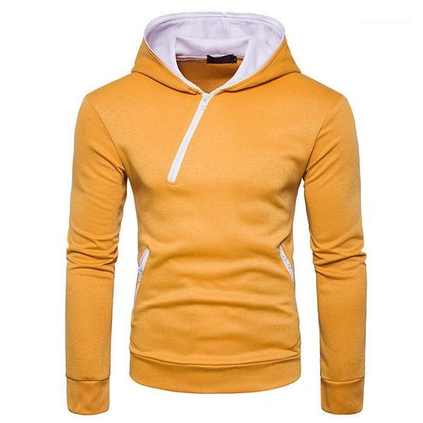 hooded long sleeve mens designer sweatshirts with pockets casual pollover zipper solid color mens hoodies autumn spring, Black
hooded long sleeve mens designer sweatshirts with pockets casual pollover zipper solid color mens hoodies autumn spring, Black