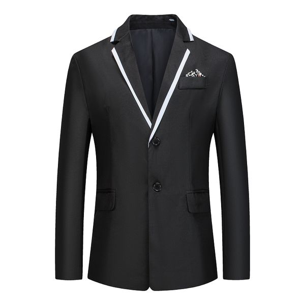 men slim formal party business suit coat one button lapel long sleeve pockets autumn suit blazer men clothings, White;black
men slim formal party business suit coat one button lapel long sleeve pockets autumn suit blazer men clothings, White;black