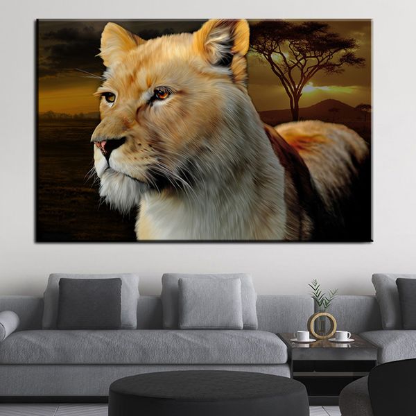 modern animals art grassland lion canvas painting wall art posters and prints wall pictures for living room cuadros home decor
modern animals art grassland lion canvas painting wall art posters and prints wall pictures for living room cuadros home decor