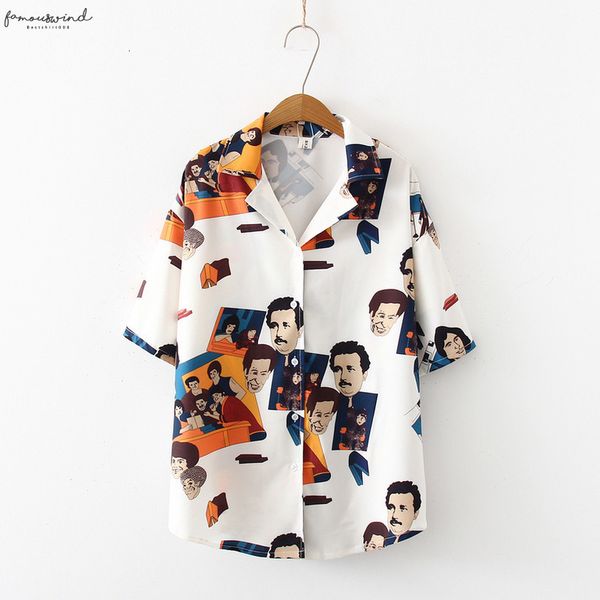 2020 new women short sleeve fashion face print white cotton blouse shirts summer casual loose beach shirts bow blusas
2020 new women short sleeve fashion face print white cotton blouse shirts summer casual loose beach shirts bow blusas