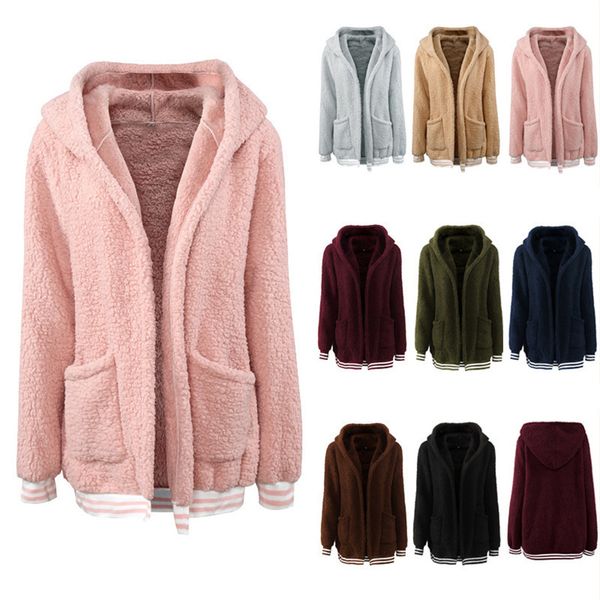 women jacket thick designer hooded with zipper womens jacket winter autumn casual solid color long sleeve female coats, Black;brown
women jacket thick designer hooded with zipper womens jacket winter autumn casual solid color long sleeve female coats, Black;brown