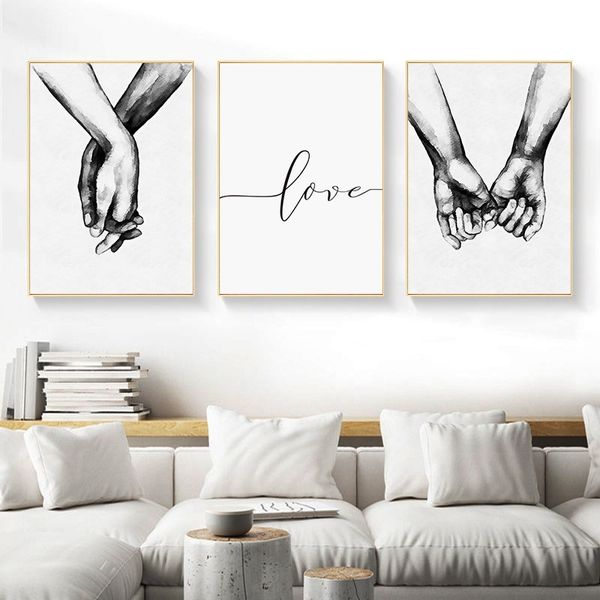 3 панели nordic скандинавской черная белая любовь, держась за руки холст wall art картина плакат печатает home decor картины для гостиной
3 панели nordic скандинавской черная белая любовь, держась за руки холст wall art картина плакат печатает home decor картины для гостиной