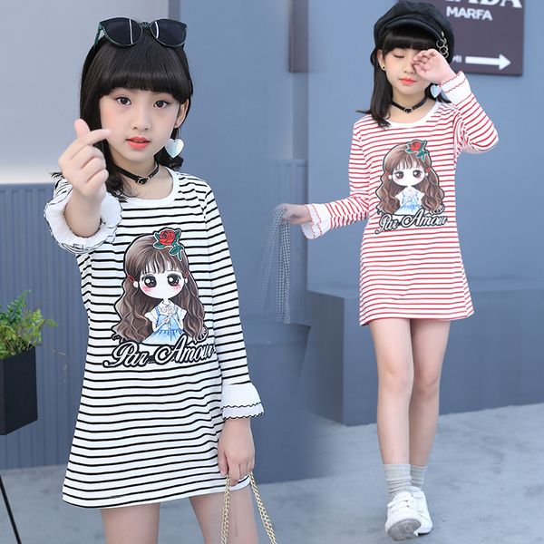 casual kids girl dress long sleeve clothes summer fall cartoon long t-shirts cotton stripe cute princess dress 6 8 10 12 14years, Red;yellow
casual kids girl dress long sleeve clothes summer fall cartoon long t-shirts cotton stripe cute princess dress 6 8 10 12 14years, Red;yellow