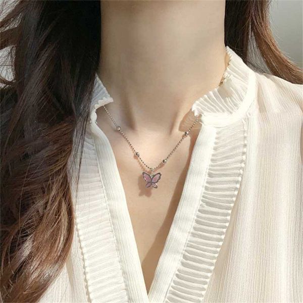 luokey 2020 new style metal alloy butterfly necklace beads chain choker collares for women party charming jewelry gift wholesale, Silver
luokey 2020 new style metal alloy butterfly necklace beads chain choker collares for women party charming jewelry gift wholesale, Silver