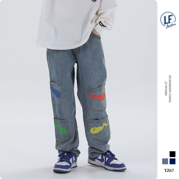 the new spring and summer lawfoo2020 original countries tide menswear tadpoles printing more pocket jeans men's casual pants, Blue
the new spring and summer lawfoo2020 original countries tide menswear tadpoles printing more pocket jeans men's casual pants, Blue