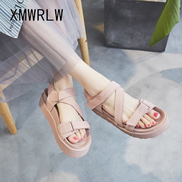 xmwrlw 2020 summer genuine leather sandals for women casual hook & loop shoes thick sole female summer sandals women shoes, Black
xmwrlw 2020 summer genuine leather sandals for women casual hook & loop shoes thick sole female summer sandals women shoes, Black