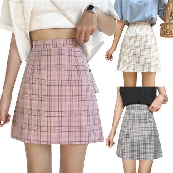women summer high waist pleated plaid skirt a line mini skirts female women skirts above knee skirts polyester bodycon school party, Black
women summer high waist pleated plaid skirt a line mini skirts female women skirts above knee skirts polyester bodycon school party, Black