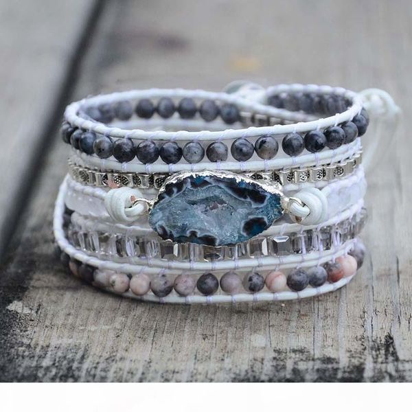 unique natural stones druzy wrap bracelet female handmade boho bracelet for women girls white leather bracelet dropshipping j190703, Golden;silver
unique natural stones druzy wrap bracelet female handmade boho bracelet for women girls white leather bracelet dropshipping j190703, Golden;silver