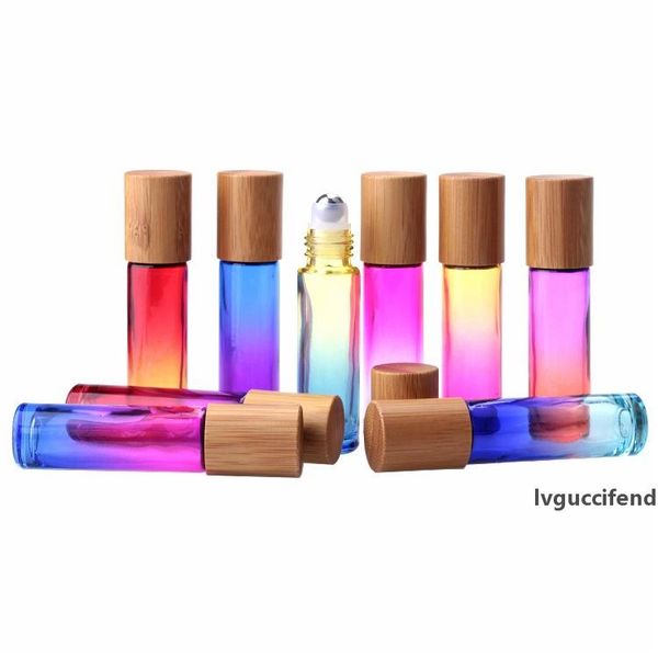 10ml gradient color glass essential oil perfume bottles thick wall roll on bottle with stainless steel roller ball and bamboo cap
10ml gradient color glass essential oil perfume bottles thick wall roll on bottle with stainless steel roller ball and bamboo cap
