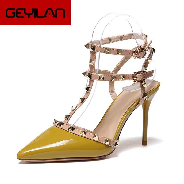 2020 sandals summer shoes women high heels rivet ankle strap fashion pointed pumps thin heels leather female elegant ladies, Black
2020 sandals summer shoes women high heels rivet ankle strap fashion pointed pumps thin heels leather female elegant ladies, Black