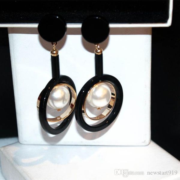 fashion european style exaggerated long style exquisite fashion personality pearl large circle temperament earrings, Silver
fashion european style exaggerated long style exquisite fashion personality pearl large circle temperament earrings, Silver