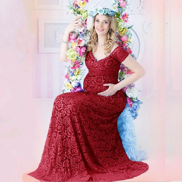 maternity short sleeve tail dress pregnant women lace slim summer maxi gown fancy shooting p pgraphy props clothes, White
maternity short sleeve tail dress pregnant women lace slim summer maxi gown fancy shooting p pgraphy props clothes, White