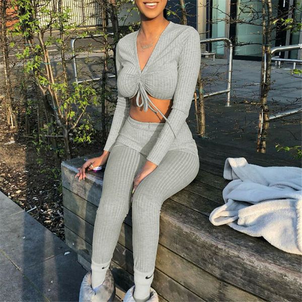 goocheer women knit crop lounge wear suit ladies workout 2pcs tracksuit set casual fitness women set, Gray
goocheer women knit crop lounge wear suit ladies workout 2pcs tracksuit set casual fitness women set, Gray