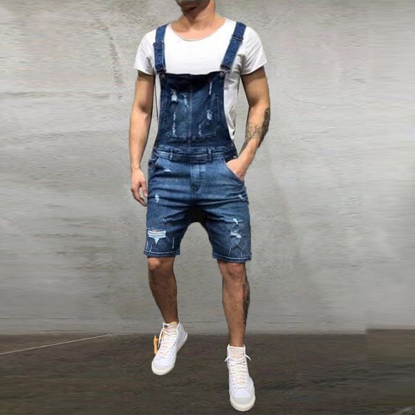 2020 new men denim jeans mens pocket hole ripped shorts overall jumpsuit streetwear overall suspender pants hip hop trousers, Blue
2020 new men denim jeans mens pocket hole ripped shorts overall jumpsuit streetwear overall suspender pants hip hop trousers, Blue