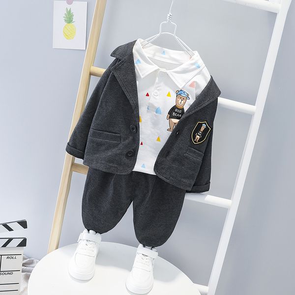 boys' british style small suit autumn long sleeve long pants cute suit three-piece baby boys combed cotton pullover casual, White
boys' british style small suit autumn long sleeve long pants cute suit three-piece baby boys combed cotton pullover casual, White