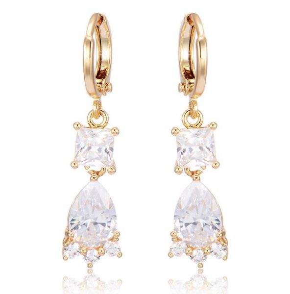 5colors available 18k yellow gold plated square cz teardrop zircon charm drop dangle earrings fashion womens jewelry bijoux for party, Silver
5colors available 18k yellow gold plated square cz teardrop zircon charm drop dangle earrings fashion womens jewelry bijoux for party, Silver