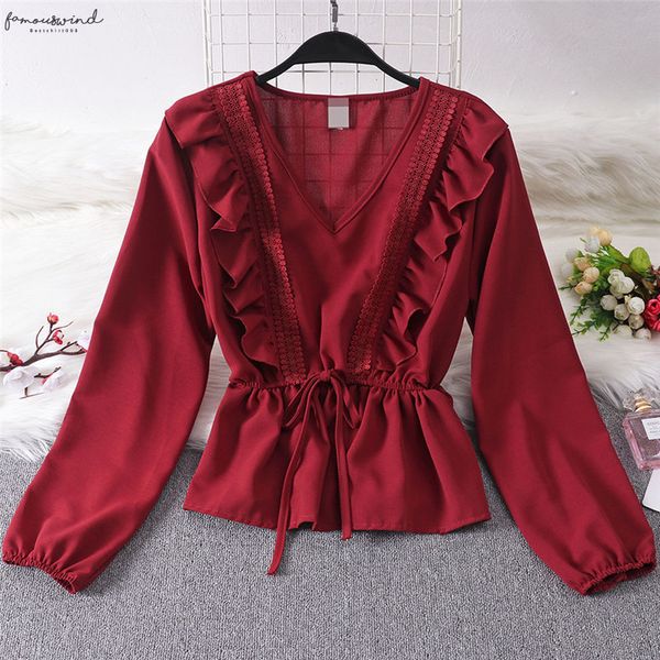 women blouses 2020 fashion long sleeve v neck office shirt ruffles lace up blouse shirt casual blusas femininas, White
women blouses 2020 fashion long sleeve v neck office shirt ruffles lace up blouse shirt casual blusas femininas, White