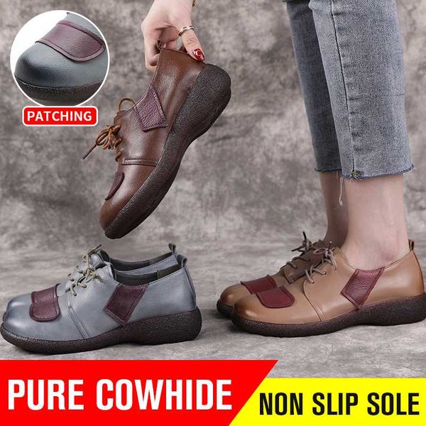 retro leather flat shoes women's autumn 2020 new color matching soft sole lace-up leather shoes all-match mid-heel women's, Black
retro leather flat shoes women's autumn 2020 new color matching soft sole lace-up leather shoes all-match mid-heel women's, Black