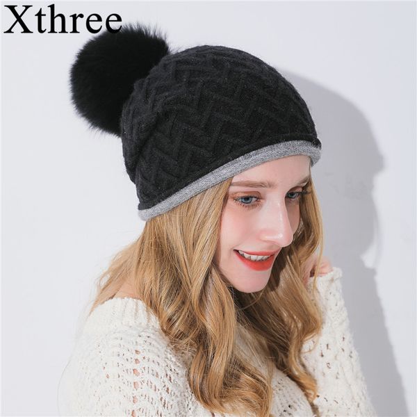 xthree women keep warm cashmere winter hat for girl knitted hat beanie gorro wool blend brand fur pom pom for women, Blue;gray
xthree women keep warm cashmere winter hat for girl knitted hat beanie gorro wool blend brand fur pom pom for women, Blue;gray