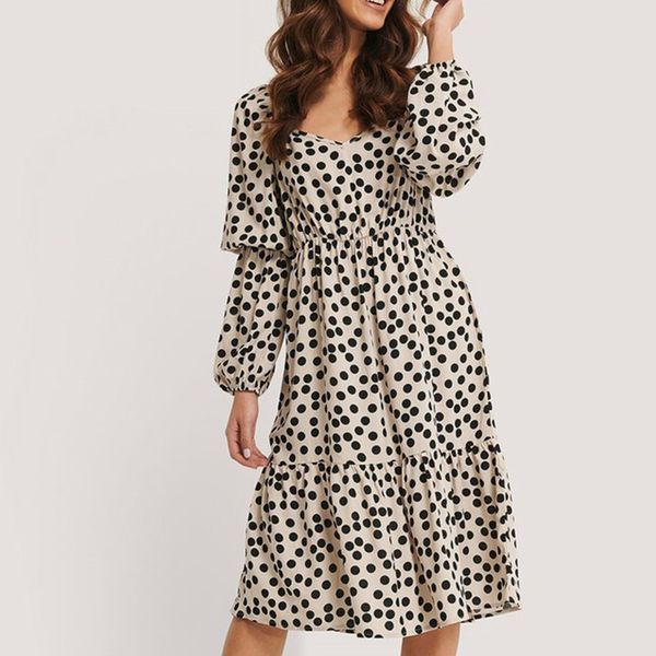 plus size autumn 2020 dresses vintage retro dot print v neck women dress fashion high waist robe slim backless party dress woman
plus size autumn 2020 dresses vintage retro dot print v neck women dress fashion high waist robe slim backless party dress woman